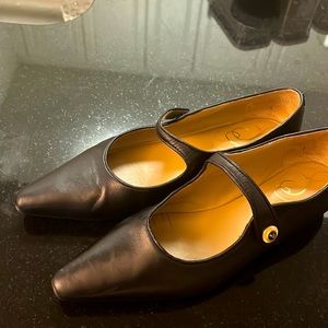 Sam Edelman Jene pointed toe flat Black leather size 7.5